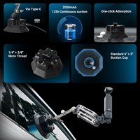 Support de caméra portable électrique en alliage d'aluminium CNC avec amortisseur de chocs et ventouse électrique