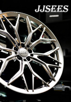 JJSEES Jantes en alliage forgé polies sur mesure, multi-rayons en Y, 18-22 pouces, 5x112 5x114.3 5x120 PCD, compatibles BMW Audi Tesla Porsche SUV