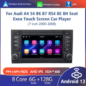 7 inch <span class=keywords><strong>Android</strong></span> 13 xe cho Máy nghe nhạc GPS navigation đa phương tiện chơi xe cho Audi A4 S4 B6 rs4 8E 8h ghế EXEO Bảng điều khiển - Product Image 2