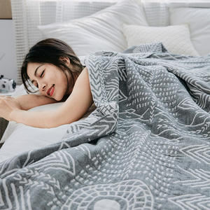 Edredón de Algodón Puro para Primavera/Verano, Manta de Algodón para Adultos, Cobija de Cuatro Capas - Product Image 3