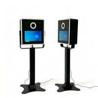 Produit phare : Coque de photomaton miroir magique 15,6 pouces avec éclairage annulaire DSLR, écran tactile LED et flight case, équipement publicitaire