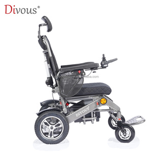 Fauteuil roulant électrique d'<span class=keywords><strong>occasion</strong></span> avec dossier réglable, pliable, fauteuil électrique pour personnes handicapées, batterie - Product Image 2