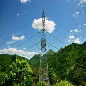 Pylône électrique de montagne, tour de transmission renforcée et surélevée pour traversées de rivières et de vallées - Product Image 3