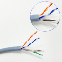 Câble Ethernet UTP CAT6e fabriqué par l'usine KICO, 305 m, câble LAN intérieur, 8 conducteurs, paire torsadée 4P, gaine intérieure PVC/LSZH