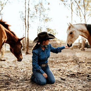 Camicia da Lavoro in Denim di Alta Qualità per <span class=keywords><strong>Donna</strong></span>, Manica Lunga, Bottoni Completi, 100% Cotone, Stile Western Australiano, <span class=keywords><strong>Blu</strong></span> - Product Image 2