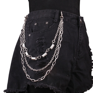 yueli Waist <b>Chain</b> Multi Layered Punk Metal Spring Denim <b>Chain</b> For Hip Hop Fashion Daily Wear - Product Image 1