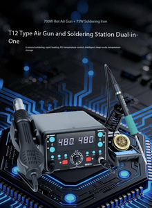 Station de soudage 902DIV T12, <span class=keywords><strong>fer</strong></span> <span class=keywords><strong>à</strong></span> <span class=keywords><strong>souder</strong></span> numérique haute puissance avec <span class=keywords><strong>étain</strong></span>, station de soudage deux-en-un pour la réparation de téléphones portables - Product Image 5