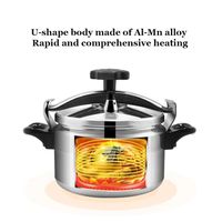 Casserole à pression en aluminium pour gaz industriel, 3-15 litres, fond simple, anti-explosion, écologique