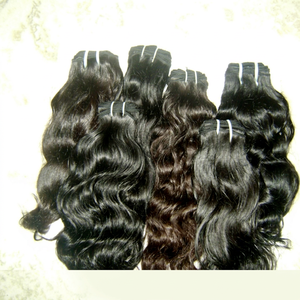 Extensiones de Cabello Humano Indio Remy con Cutícula Alineada, Cabello Natural Virgen, Doble Trama a Máquina, 100g, Apto para Decolorar, Ondulado - Product Image 1