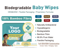 Muestra Gratuita de Toallitas Húmedas para Bebés con Logotipo Personalizado, Toallitas Húmedas Orgánicas Biodegradables para Bebés, Toallitas Desodorantes OEM ODM