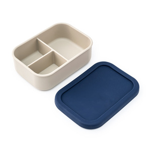 <strong>Food</strong> Grade Silicone Lunch Box Microwave Heat Snack &amp; Salad Bowl with BPA-Free <strong>Collapsible</strong> <strong>Container</strong> &amp; Bento Lid - Product Image 2