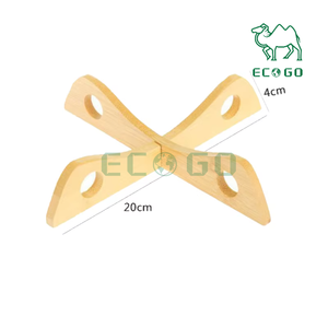 Tapis en bambou résistant à la chaleur de dessous de plat en bambou avec la conception compacte pliante de croix antidérapante - Product Image 2