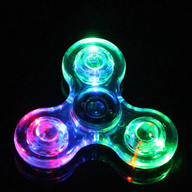 Top Selling Luminous Fidget Hand Spinners Glow In Dark Light Fidget Spinner Finger Stress Relief Toys