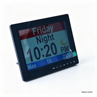 Reloj para Personas con Demencia ZKM de 8 Pulgadas (20.3 cm), Reproducción MP4/MP3, 28 Alarmas, DST Automático, 20 Recordatorios, Regulador de Intensidad de 10 Niveles, 6 Modos, Resolución de 800x600