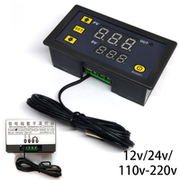 Controlador de Temperatura Digital PLC Rojo+Azul 20A, Termostato, Medidor de Temperatura, Sensor, Interruptor, Suministro al por Mayor