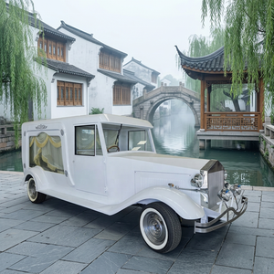Cercueil électrique au design tendance, voiture funéraire argentée rétro, véhicule funéraire / voiture de cérémonie - Product Image 1