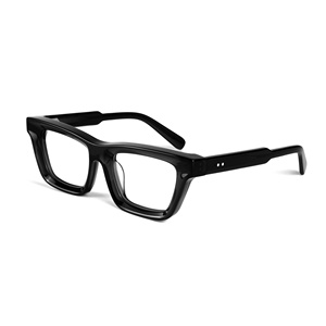 Montura de gafas de acetato de alta calidad hecha a mano montura de gafas de marco grueso inclinado tridimensional - Product Image 2