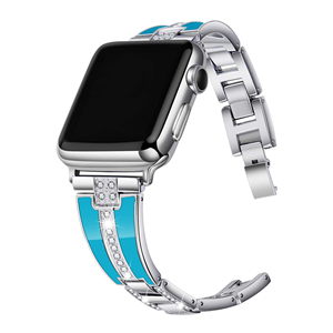 <span class=keywords><strong>Bracelet</strong></span> à <span class=keywords><strong>bracelet</strong></span> en métal à la mode de 22MM pour femmes Options multicolores en acier inoxydable respirant <span class=keywords><strong>Compatible</strong></span> <span class=keywords><strong>Apple</strong></span> <span class=keywords><strong>Watch</strong></span> <span class=keywords><strong>SE</strong></span> 6 5 - Product Image 3