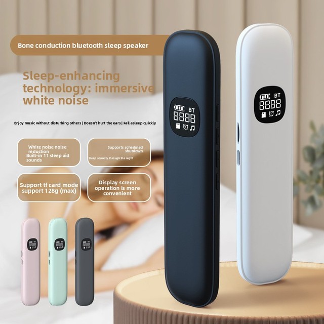 Wireless Bone Conduction Pillow Speaker Battery Operated Sleep Music Noise Machine for Home Commercial Garage Car