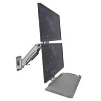 Meisonic T8-GA01KB-SPA Support mural pour deux moniteurs de 32 pouces avec construction en alliage d'aluminium