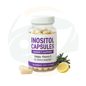 Capsules de complément alimentaire à base de plantes de qualité alimentaire, vente chaude OEM, DIM, folate, inositol, capsules pour une ovulation saine, gestion hormonale - Product Image 1