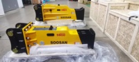 Tige de forage jaune de 100 mm pour brise-roche hydraulique modèle silencieux SB50, pour excavatrices de 11 à 16 tonnes, usage construction et exploitation minière