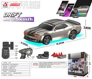 1:43 4WD Metal Drift Car | Télécommande entièrement proportionnelle 2.4G ESP Gyroscope 7 couleurs Ambient Lights Câble USB expert - Product Image 2