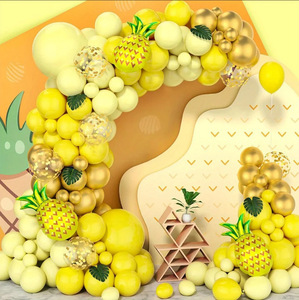 Kit de guirlande d'arche de ballons en feuille de fruits en forme d'ananas, de citron, de fraise et de pastèque sur le thème de l'été pour fête hawaïenne - Product Image 2