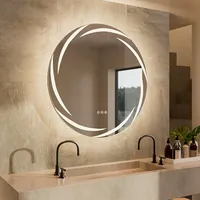 Baleeston Miroir mural rond à DEL Miroirs de bain antibuée