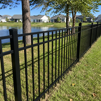 Modular Easy Install High Style Aluminum Residential Lawn Fence Outdoor Hot Dipped Galvanized Black Privacy Pool Fencing Trellis