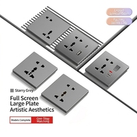 Enchufe de Pared Multifuncional con Cinco Orificios USB, Estilo Europeo Francés, Universal, 13A