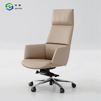 Fauteuil de direction ergonomique à dossier haut en cuir véritable Fauteuil de direction confort de luxe