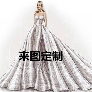 S2474L One Piece Drop Shopping New African Bride Princess Style High-end Design Custom <strong>Romantic</strong> and Elegant Wedding <strong>Dress</strong> - Product Image 2