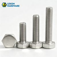 LEKON Usine Chine DIN933 10.9 Écrous et boulons hexagonaux personnalisés en acier inoxydable A2-70 304, vis hexagonales pour la construction et rondelles à ressort