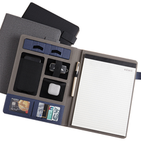 Carpeta Portafolio de Cuero PU Premium Personalizada A4, Organizador de Documentos Ejecutivo, Bloc de Notas para Currículum, para Archivo de Conferencias