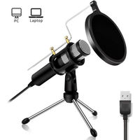 Microphone à condensateur USB professionnel Biner E300 pour ordinateur de bureau, pour l'enregistrement, la diffusion en direct, le jeu