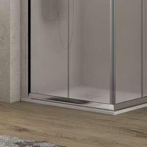 Porte Doccia Scorrevoli Angolari Kamalu Modello K410 90x90 in Raso, Moderne, Altezza 180cm, Vetro Spesso 6mm con Telaio in Alluminio per Bagno - Product Image 4