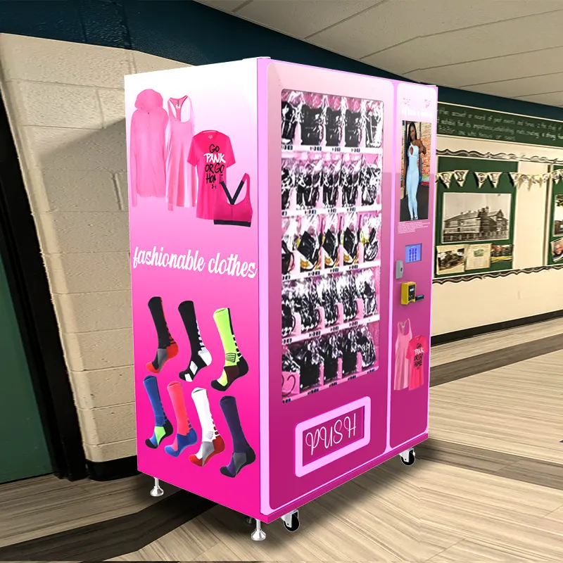Máquina expendedora automática de ropa al por mayor con diseño personalizado gratis máquina expendedora para la venta