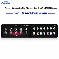Écran double 24,6 pouces avec CarPlay sans fil et Android Auto pour Mercedes Benz Classe C W204 2011-2013 NTG4.5 Snapdragon Navigation GPS
