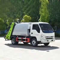 Camion compacteur de déchets Foton/Forland 4x2 de petite taille, camions compacteurs de déchets du Japon, camions compacteurs Dongfeng