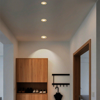 Spot LED encastré étanche IP44 Or 9W 12W 3CCT Dimmable COB en aluminium pour salle de bain et projets hôteliers