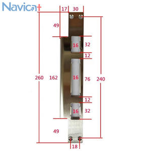 <span class=keywords><strong>Navicat</strong></span>-caja de cerradura con ranura, marco de puerta de película guía, accesorios especiales, placa de hebilla de acero inoxidable - Product Image 6