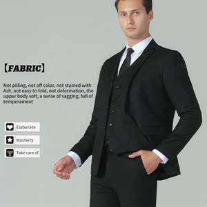 Trajes de tres piezas para <span class=keywords><strong>hombre</strong></span>, chaqueta de fiesta de un solo pecho americana roja, chaleco de esmoquin para novio, camisa Formal, pantalones de vestir, <span class=keywords><strong>traje</strong></span> de negocios - Product Image 2