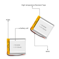 Batteries au lithium-ion à haute sécurité 3.7V/1350mah 604048 de Offre Spéciale d'usine pour l'électronique grand public portable
