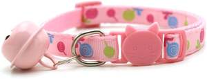 Collier de chat élégant en polyester avec cloche réfléchissante Design <span class=keywords><strong>unique</strong></span> Breakaway Motif solide Accessoire élégant pour chats et chiens - Product Image 6