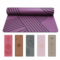 Tapis de yoga en cuir PU antidérapant de qualité supérieure avec logo personnalisé, coussin extra épais, haute densité, tapis de fitness en caoutchouc PU écologique