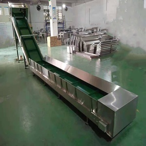 Transportador de cinta automático tipo Z con tolva, elevador de cubo inclinado OEM, sistema de cinta transportadora de elevación, transportador de falda - Product Image 2