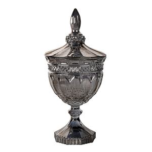 Pot <span class=keywords><strong>à</strong></span> bonbons en <span class=keywords><strong>verre</strong></span> <span class=keywords><strong>de</strong></span> cristal européen, style européen, cigarette, tasse <span class=keywords><strong>de</strong></span> bonbons gris, conteneur <span class=keywords><strong>de</strong></span> <span class=keywords><strong>rangement</strong></span>, <span class=keywords><strong>à</strong></span> pieds hauts, billets ménagers - Product Image 1