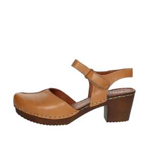 Sandalias de Tacón Cinzia Soft Donna, de Cuero Cuoio, con Correa en el Tobillo, Plataforma, Zapatos de Moda para Mujer, Cómodos para Caminar - Product Image 1