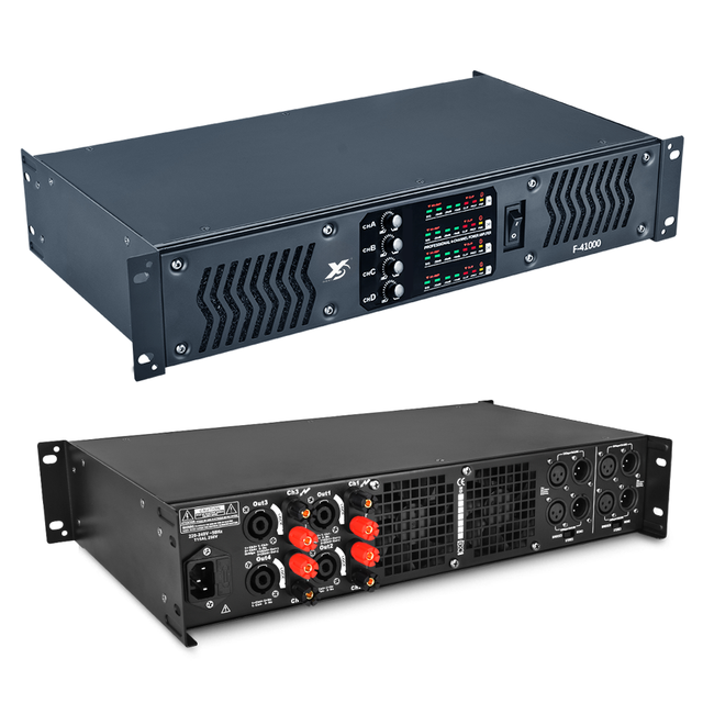 1000W*4 RMS 2U Size Audio Power Amplifier Class D High Power Digital Power Amplifier Professional